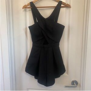 Finders Keepers Revolve black playsuit romper w peephole cutout party event XS